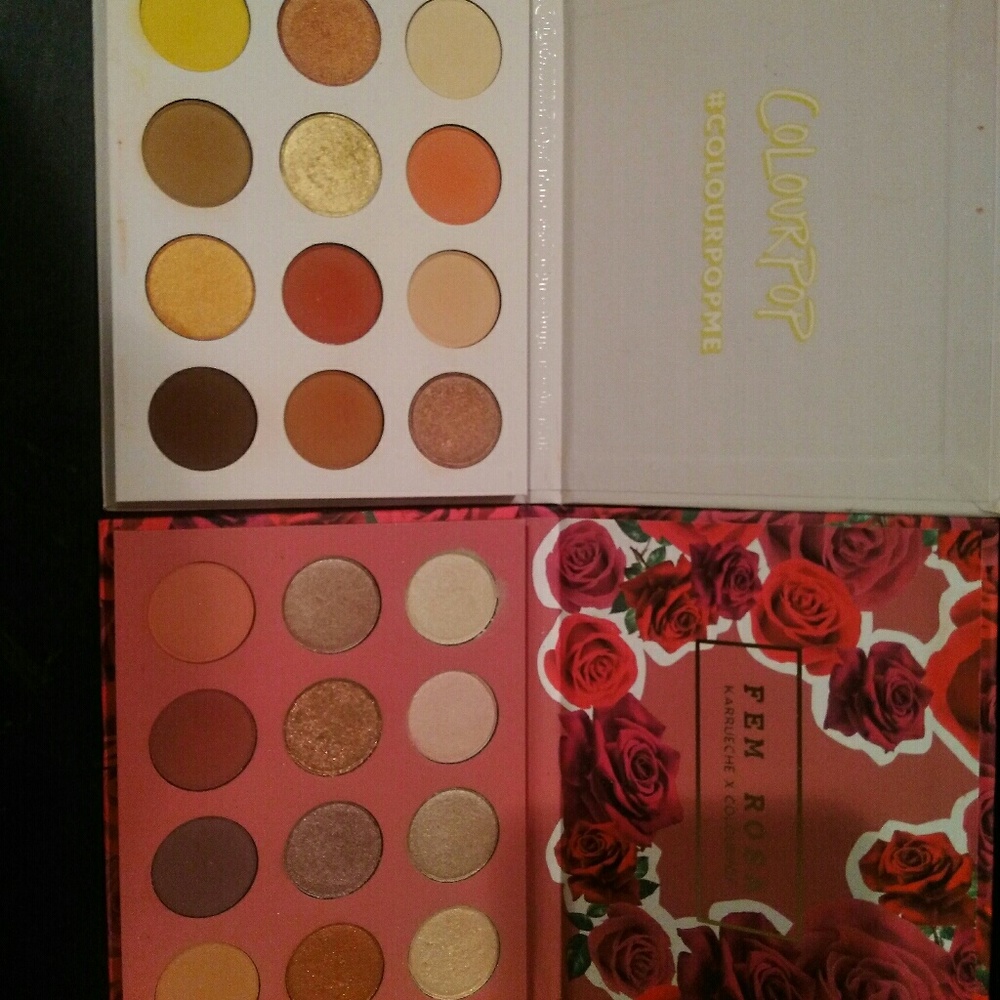 Colourpop Yes Please and Fem Rosa Eyeshadow